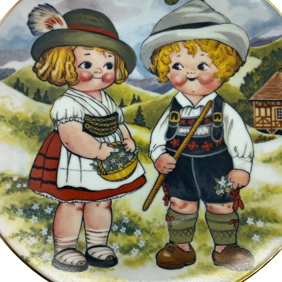 Vtg 1981 Dolly Dingle Visits Germany Collector Plate Grace Drayton Artwork 8.5" - Picture 2 of 9